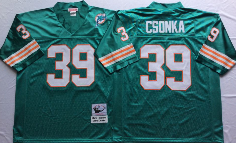 NCAA Men Miami Dolphins Green #39 csonka